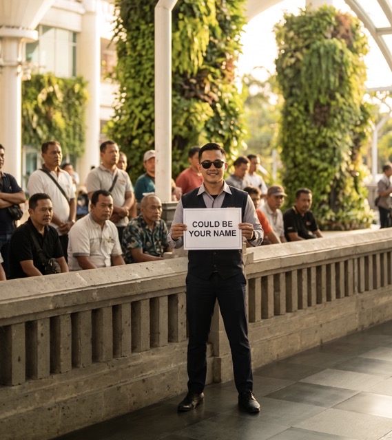 Your driver waiting for you in Bali